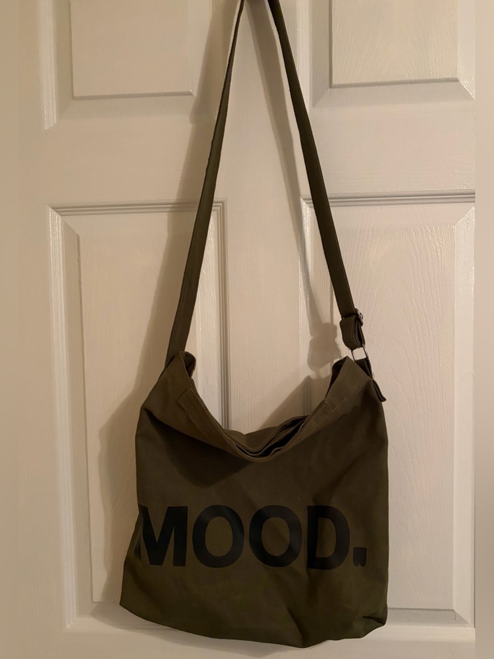 Olive Green Shoulder Bag with Adjustable Strap